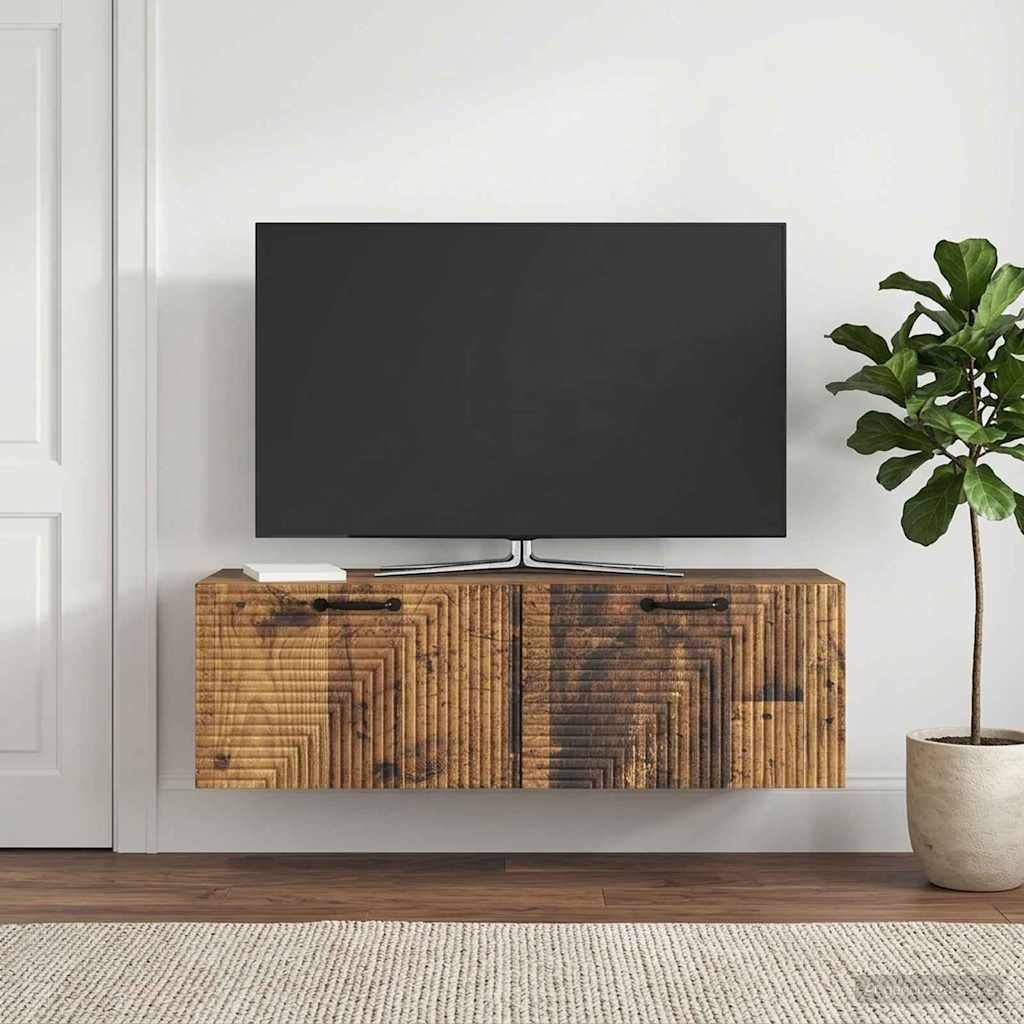 Mobile Porta TV da Muro Legno antico 98 x 31 x 30 cm
