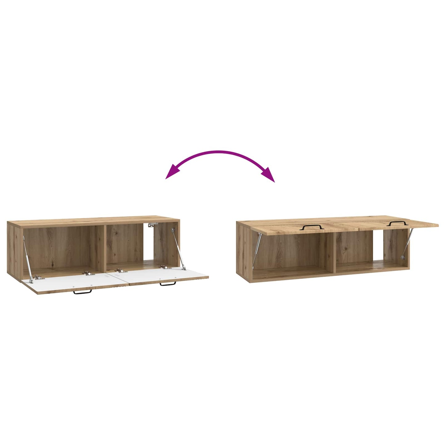 Mobile Porta TV da Muro Rovere Artigianale 98 x 31 x 30 cm | homemem39