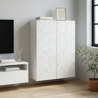 Mobiletto a muro Bianco 66 x 34,5 x 90 cm Legno ingegnerizzato | homemem39
