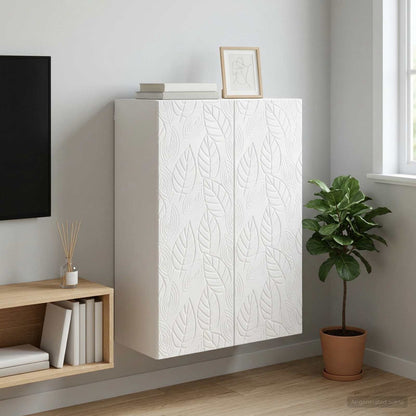 Mobiletto a muro Bianco Lucido 66 x 34,5 x 90 cm