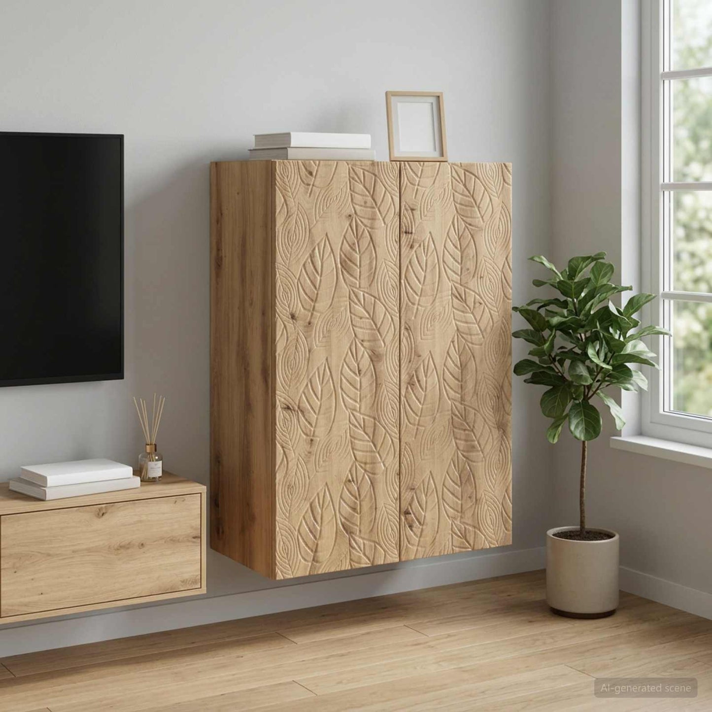 Mobiletto a muro 66 x 34,5 x 90 cm Legno ingegnerizzato