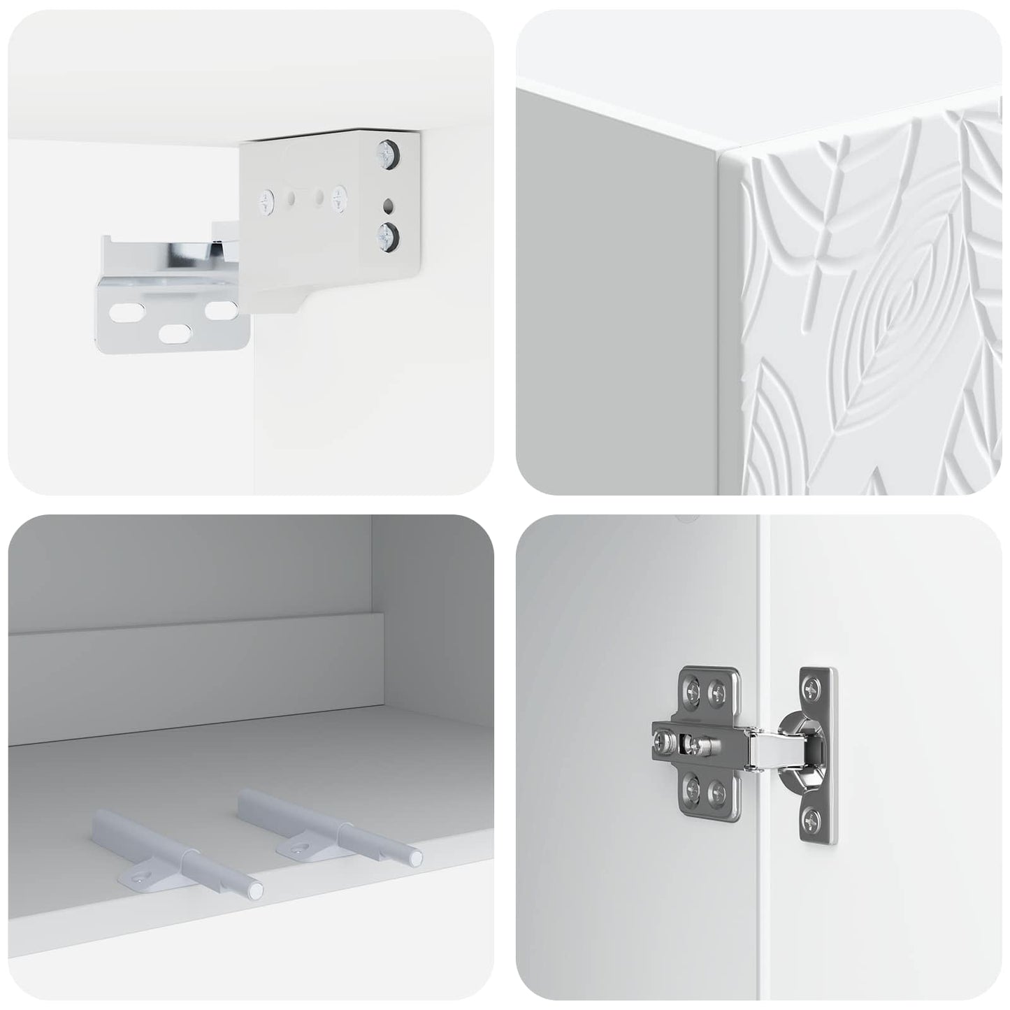 Mobiletto a muro Bianco 59 x 31 x 60 cm Legno ingegnerizzato | homemem39