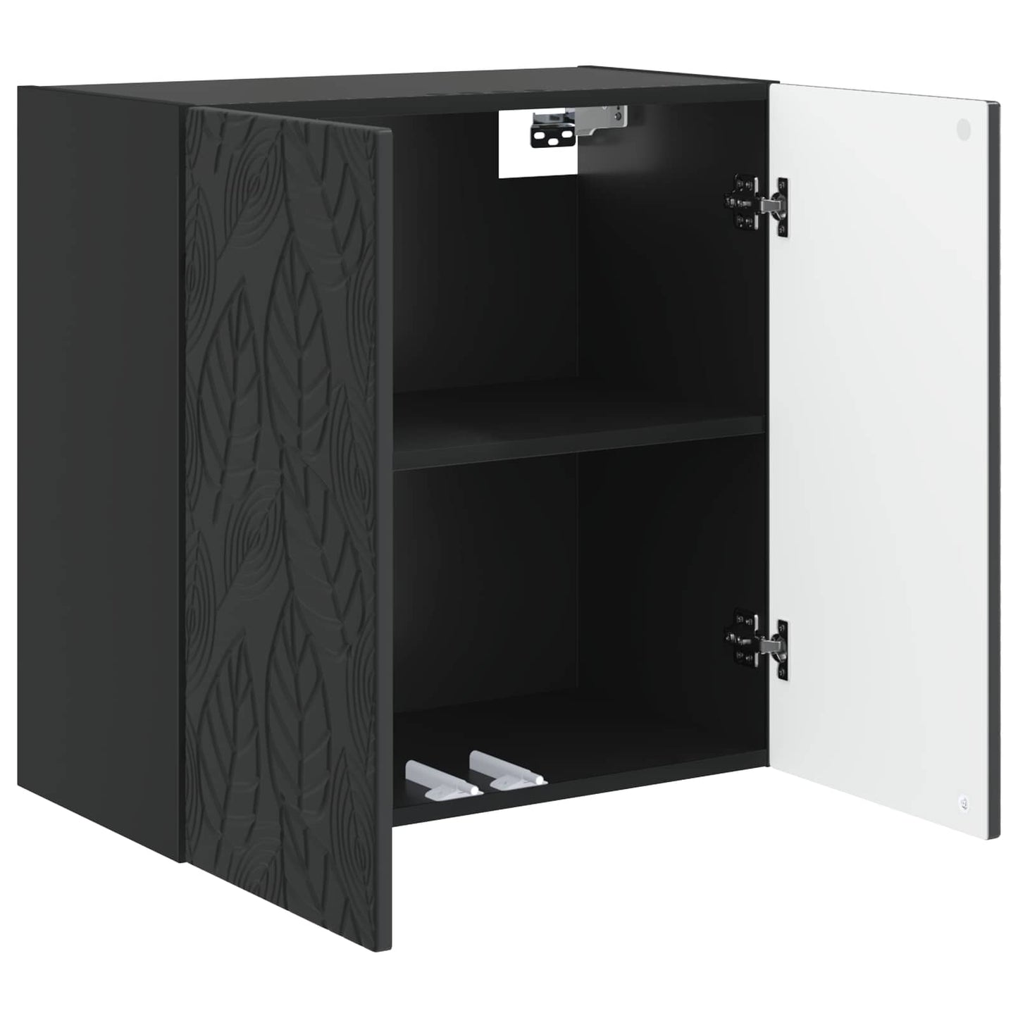 Mobiletto a muro Nero 59 x 31 x 60 cm Legno ingegnerizzato | homemem39