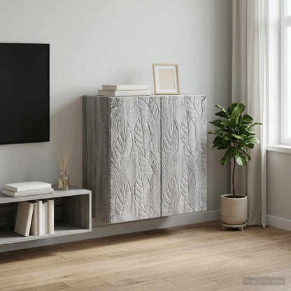 Mobiletto a muro Sonoma grigio 59 x 31 x 60 cm | homemem39