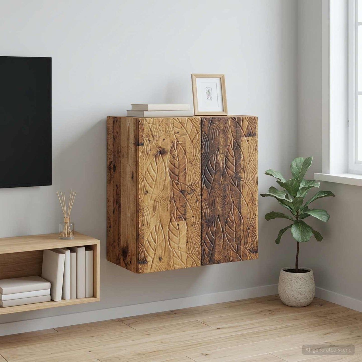Mobiletto a muro Legno antico 59 x 31 x 60 cm | homemem39