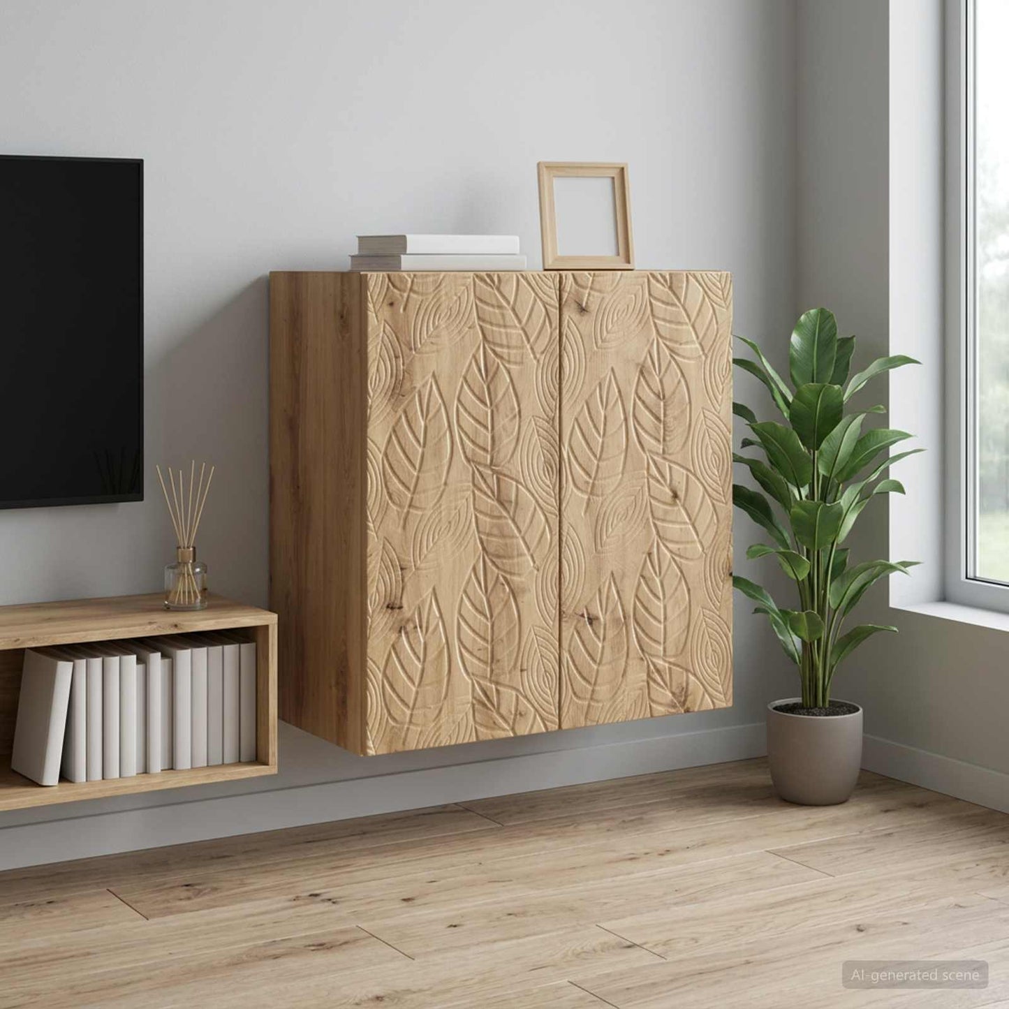 Mobiletto a muro 59 x 31 x 60 cm Legno ingegnerizzato | homemem39