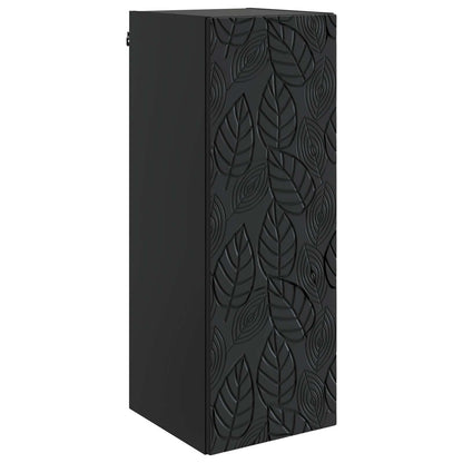 Mobiletto a muro Nero 33 x 34,5 x 90 cm Legno ingegnerizzato | homemem39
