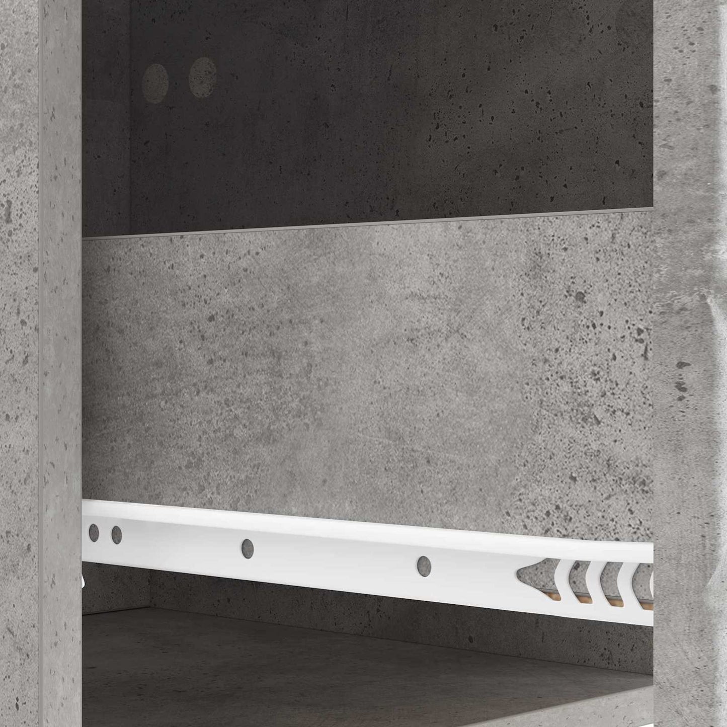 Tavolino da Parete Laterale Grigio Cemento 34,5 x 33 x 20 cm | homemem39