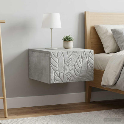 Tavolino da Parete Laterale 2 pcs Grigio Cemento | homemem39