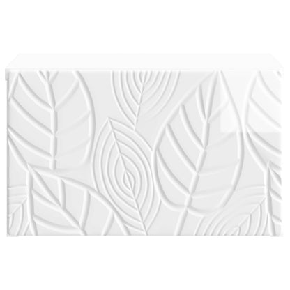 Tavolino da Parete Laterale Bianco Lucido 34,5 x 33 x 20 cm