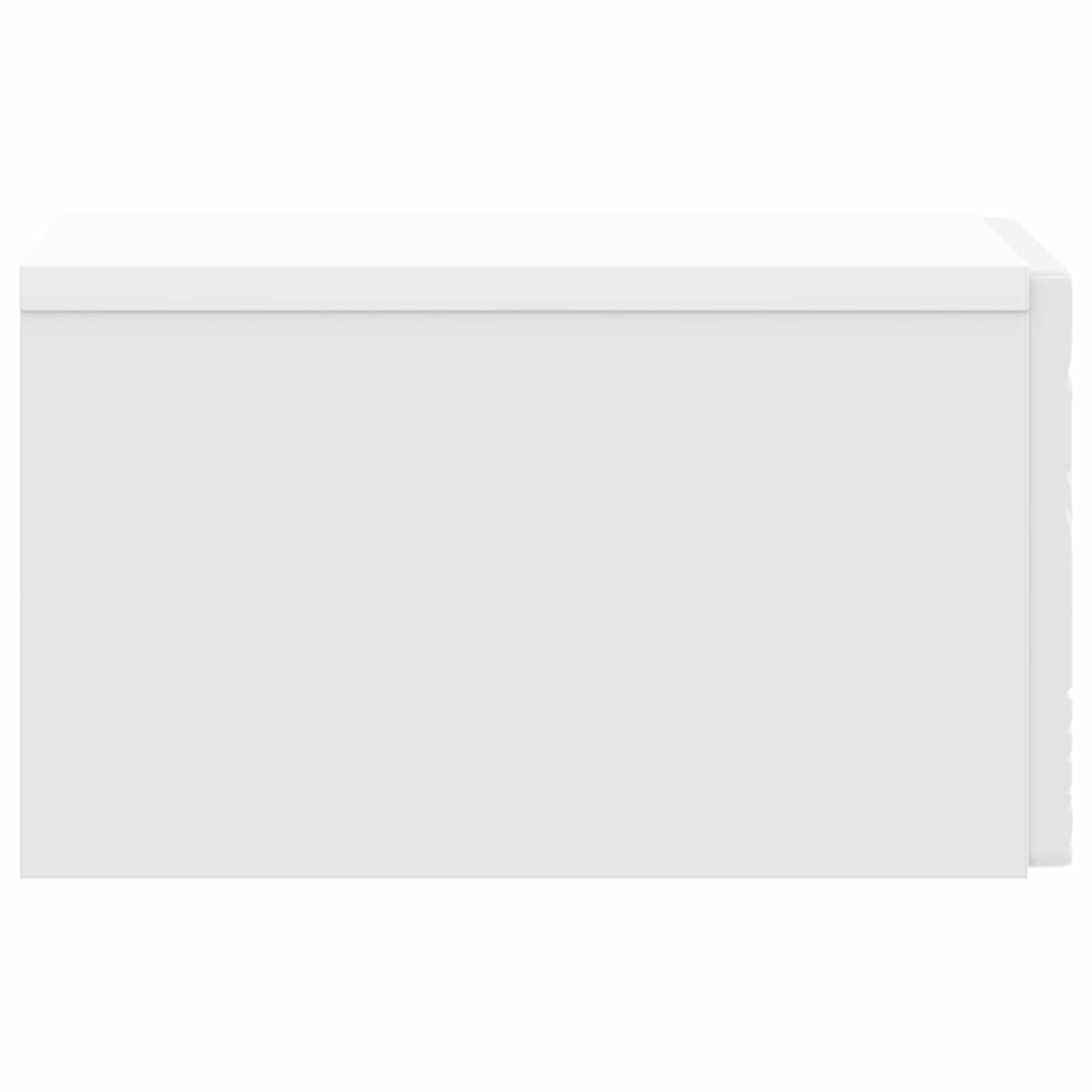 Tavolino da Parete Laterale Bianco Lucido 34,5 x 33 x 20 cm | homemem39