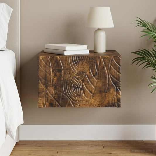 Tavolino da Parete Laterale Rovere Fumo 34,5 x 33 x 20 cm | homemem39