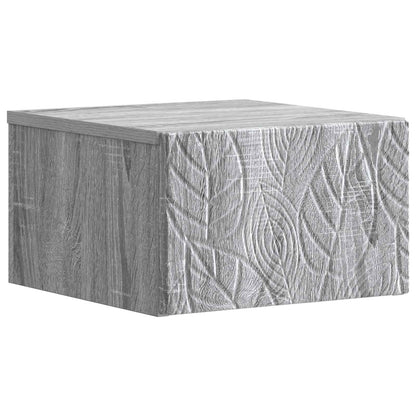 Tavolino da Parete Laterale Sonoma grigio 34,5 x 33 x 20 cm