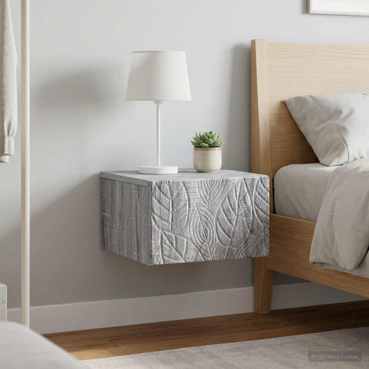 Tavolino da Parete Laterale 2 pcs Sonoma grigio | homemem39