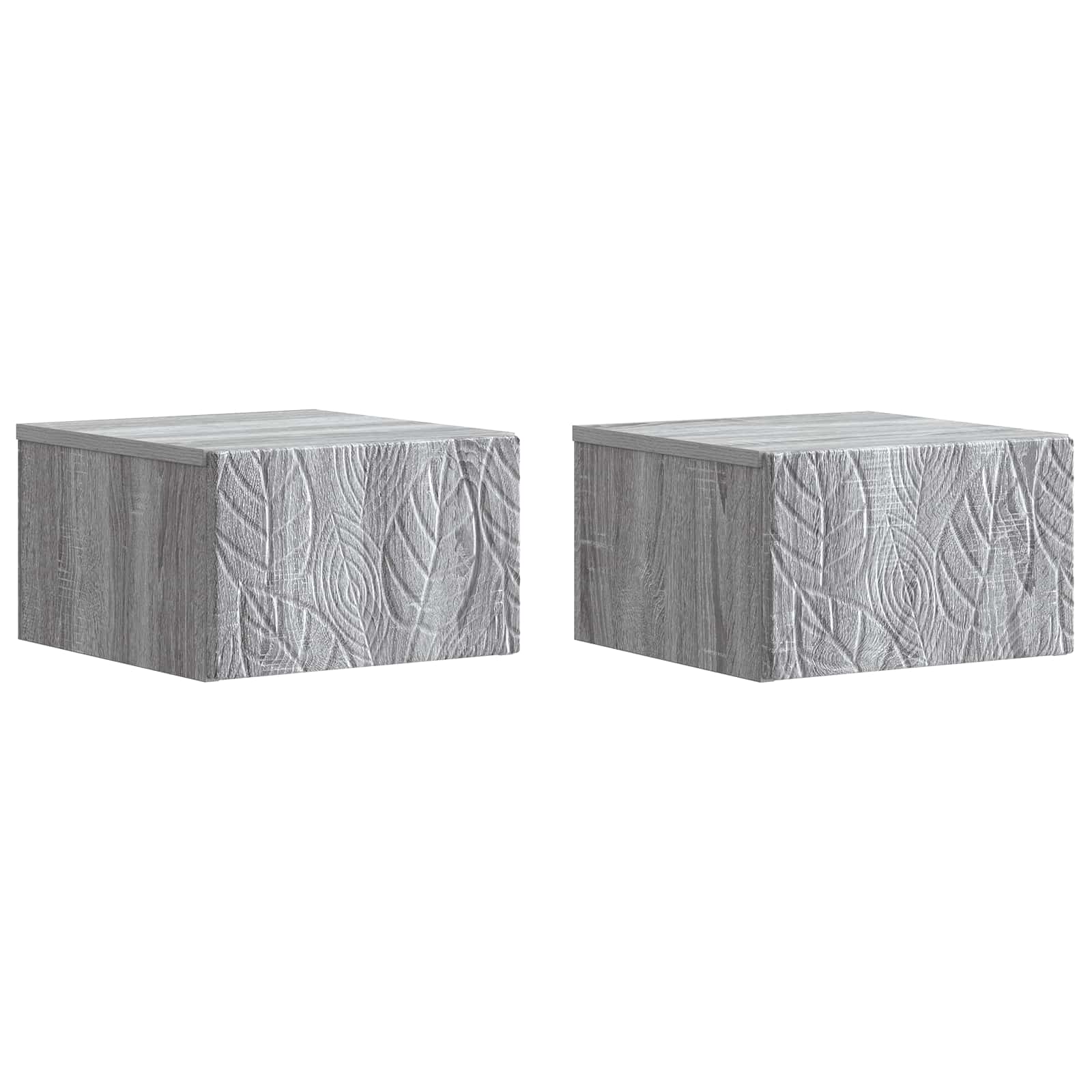 Tavolino da Parete Laterale 2 pcs Sonoma grigio | homemem39