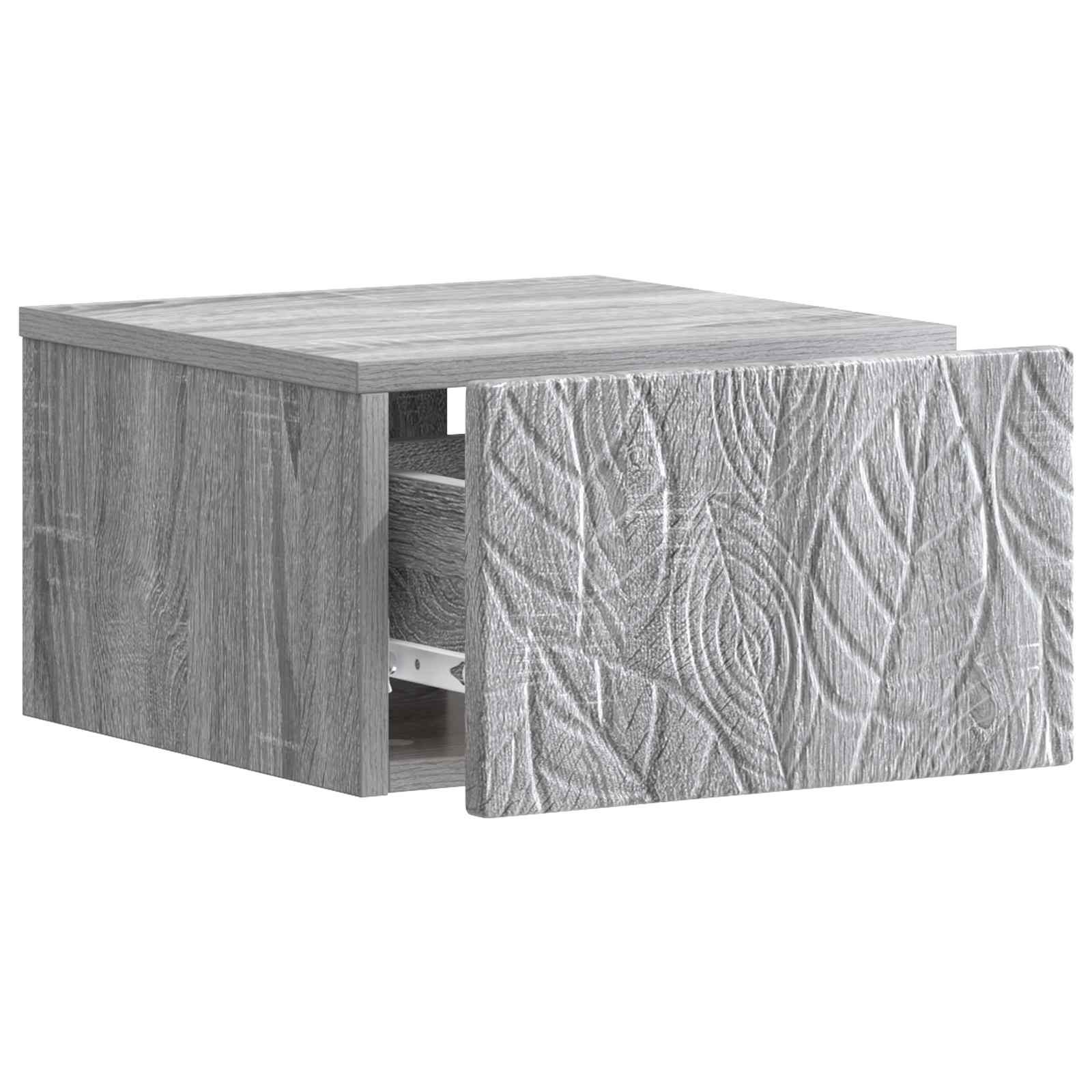 Tavolino da Parete Laterale 2 pcs Sonoma grigio | homemem39