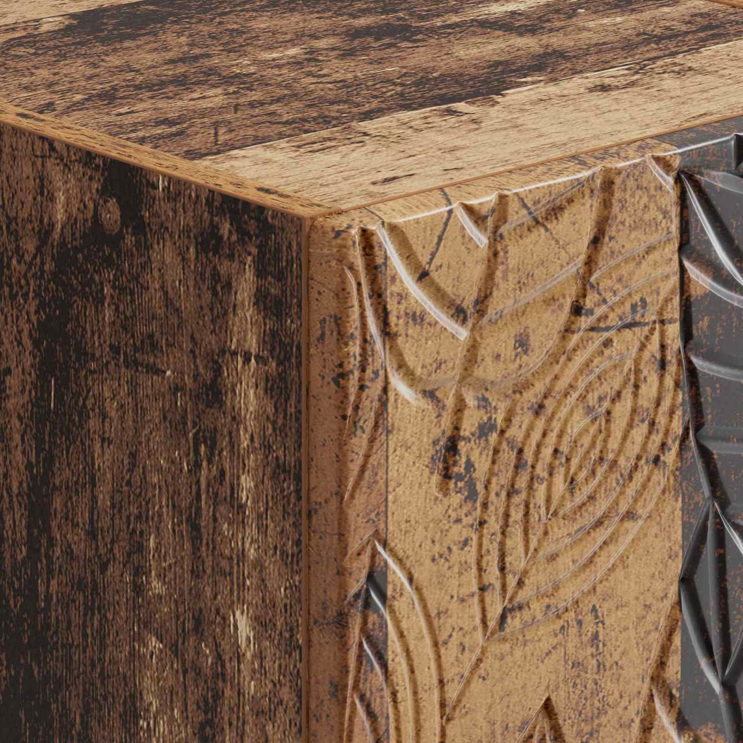 Tavolino da Parete Laterale 2 pcs Legno antico | homemem39