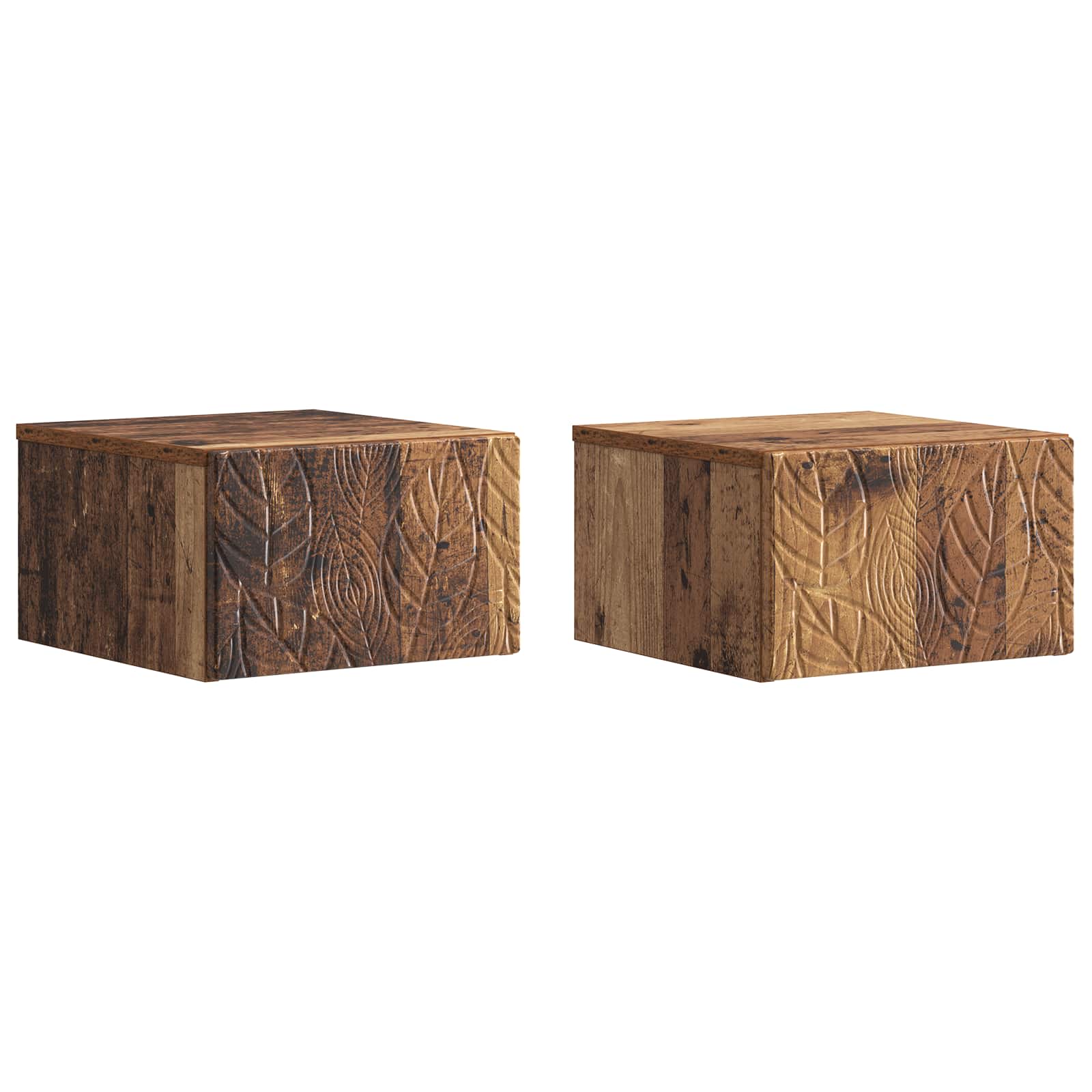 Tavolino da Parete Laterale 2 pcs Legno antico | homemem39