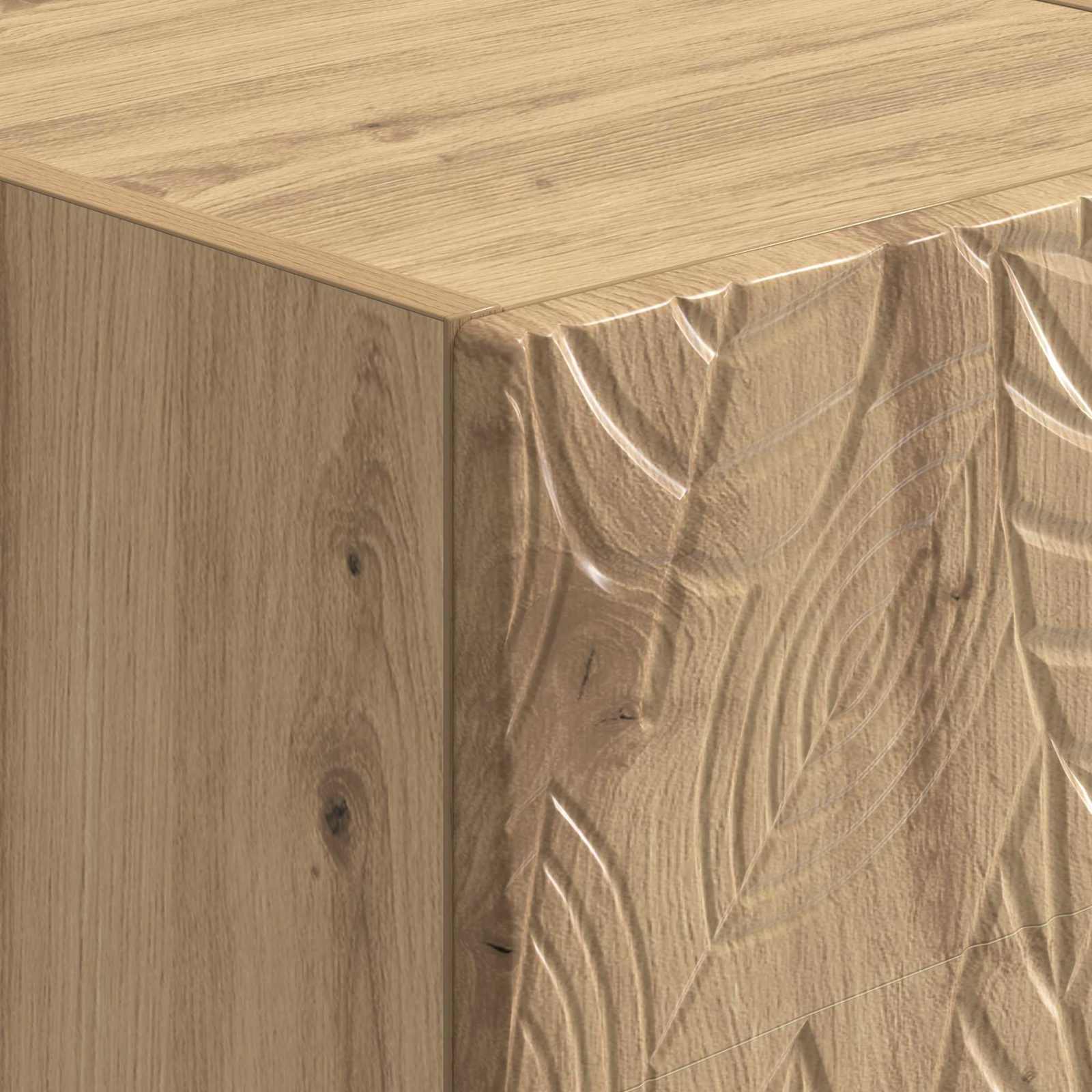 Tavolino da Parete Laterale 2 pz Rovere Artigianale | homemem39
