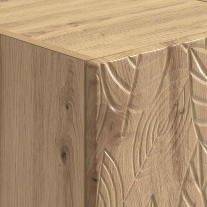 Tavolino da Parete Laterale 2 pz Rovere Artigianale | homemem39