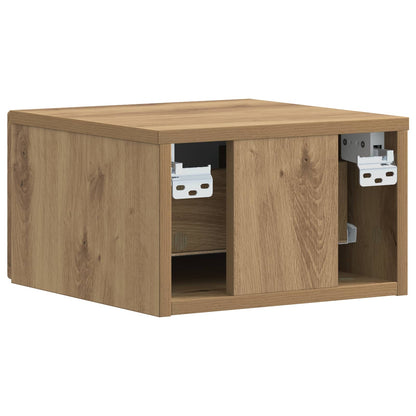 Tavolino da Parete Laterale 2 pz Rovere Artigianale | homemem39