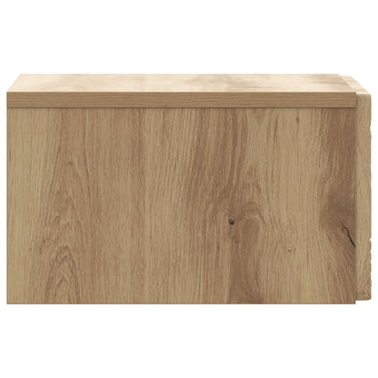 Tavolino da Parete Laterale 2 pz Rovere Artigianale | homemem39