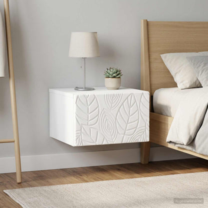 Mobiletto da notte a muro 2 pcs Bianco 49 x 34,5 x 20 cm | homemem39
