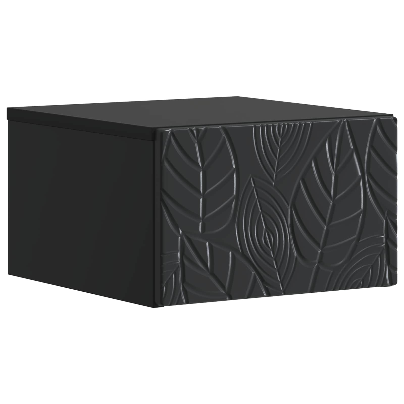 Mobiletto da notte a muro Nero 49 x 34,5 x 20 cm | homemem39