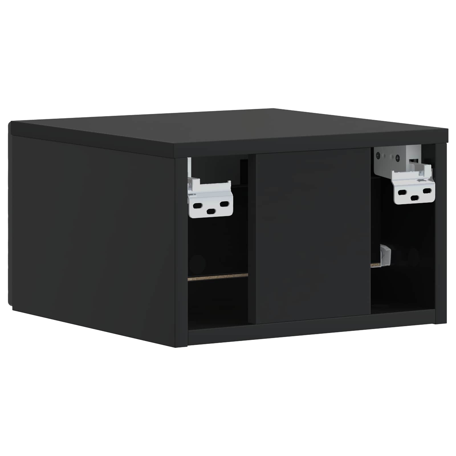 Mobiletto da notte a muro Nero 49 x 34,5 x 20 cm | homemem39