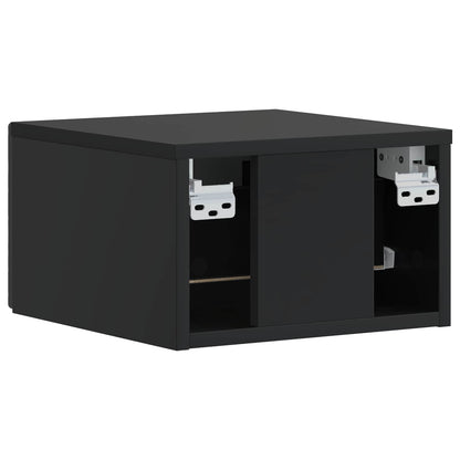Mobiletto da notte a muro Nero 49 x 34,5 x 20 cm | homemem39