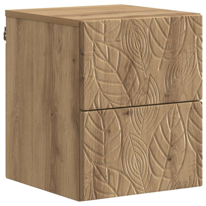 Mobiletto da notte a muro Rovere Artigianale 34,5 x 33 x 40 cm | homemem39