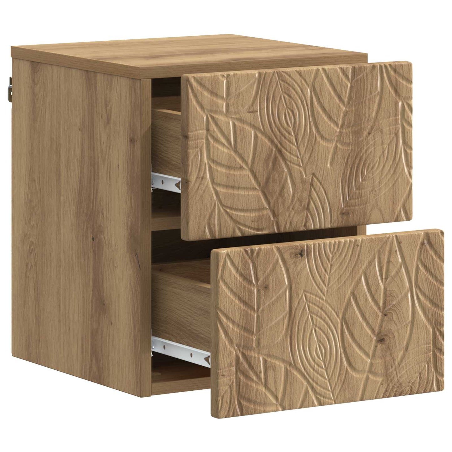 Mobiletto da notte a muro 2 pz Rovere Artigianale | homemem39
