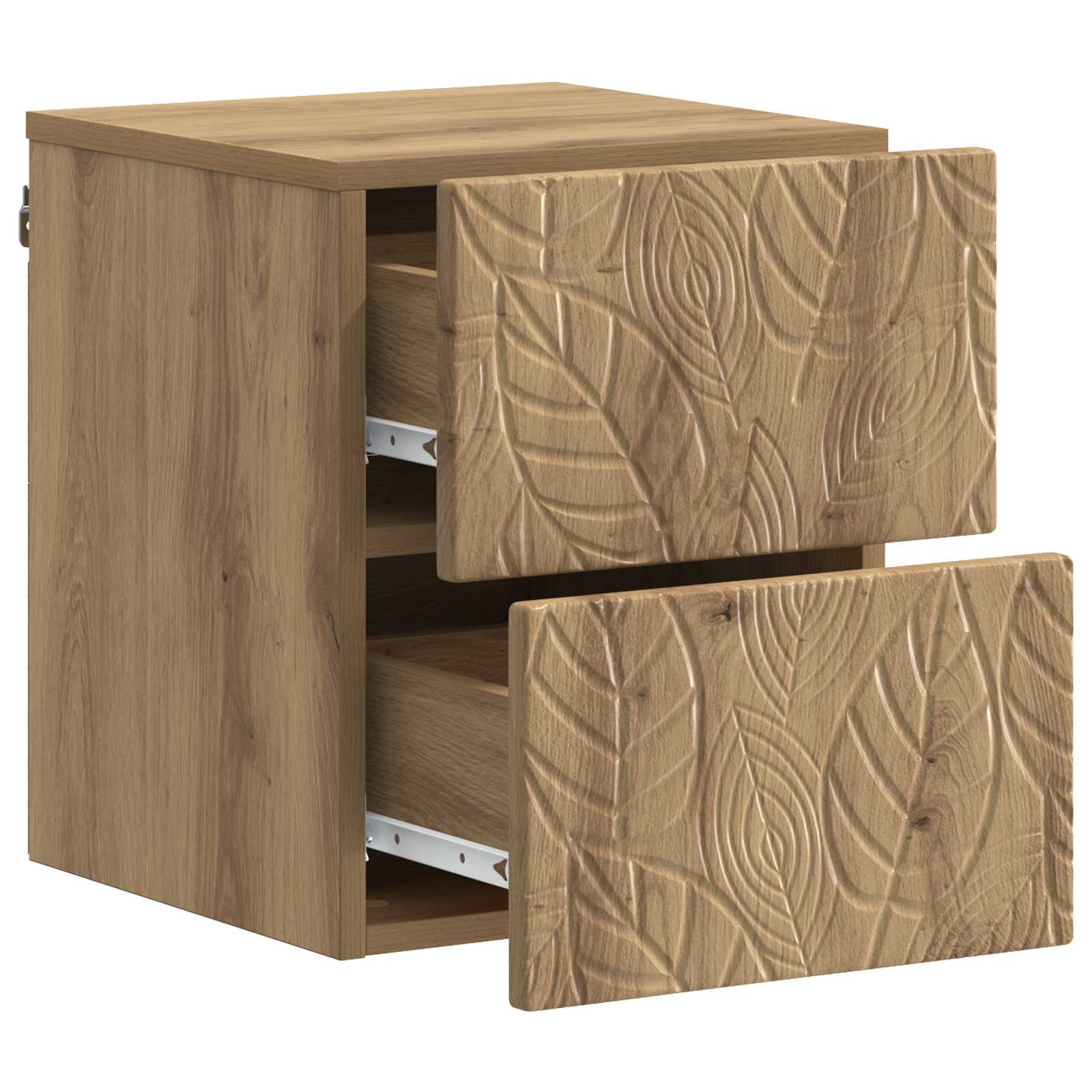 Mobiletto da notte a muro 2 pz Rovere Artigianale | homemem39
