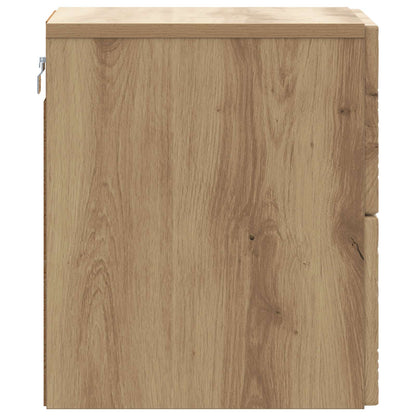 Mobiletto da notte a muro 2 pz Rovere Artigianale | homemem39