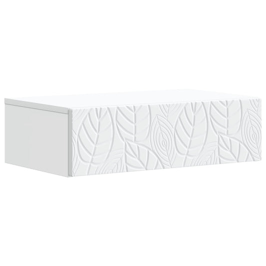 Tavolino da Parete Laterale Bianco 59 x 34,5 x 17 cm | homemem39