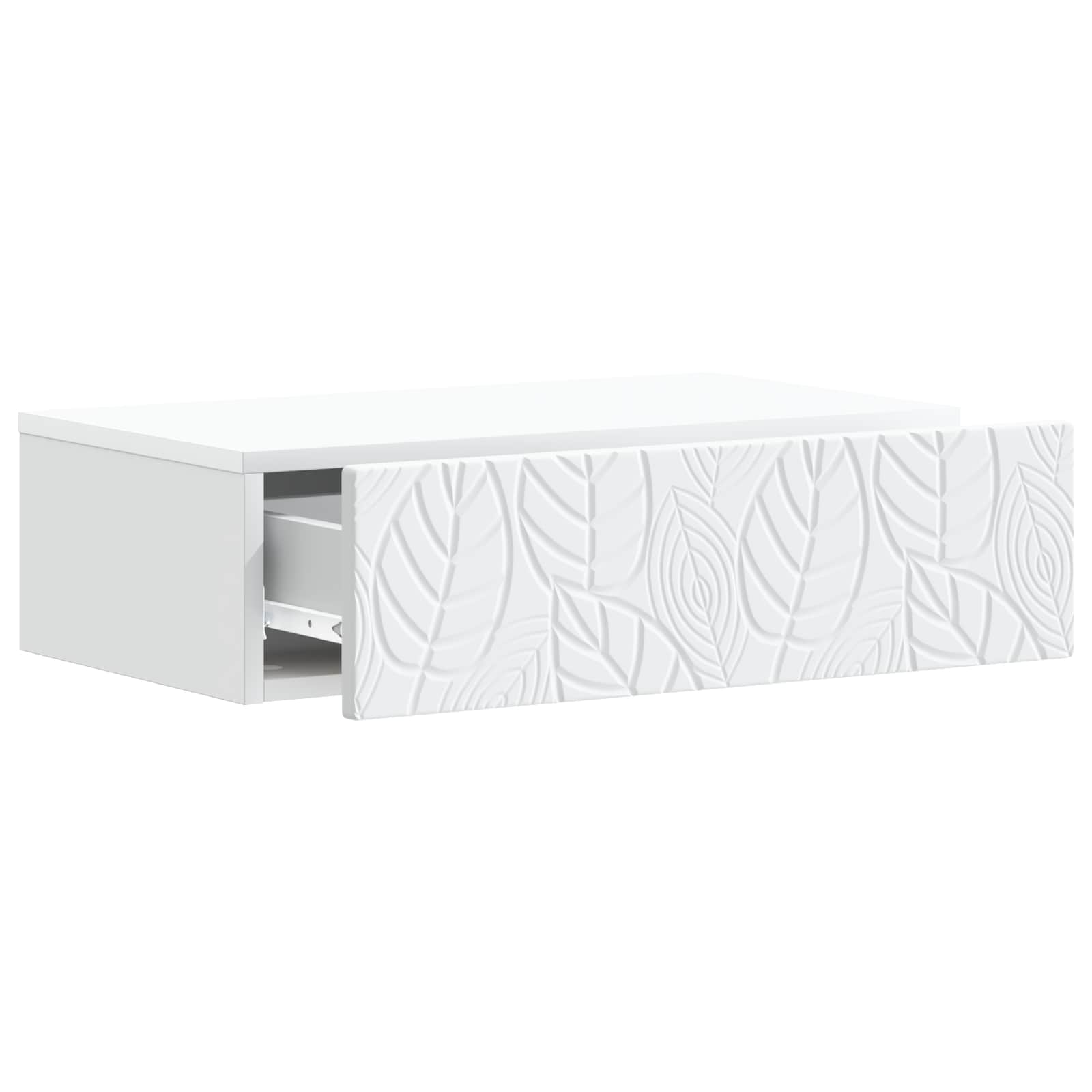 Tavolino da Parete Laterale Bianco 59 x 34,5 x 17 cm | homemem39
