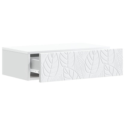 Tavolino da Parete Laterale Bianco 59 x 34,5 x 17 cm | homemem39