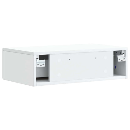 Tavolino da Parete Laterale Bianco 59 x 34,5 x 17 cm | homemem39