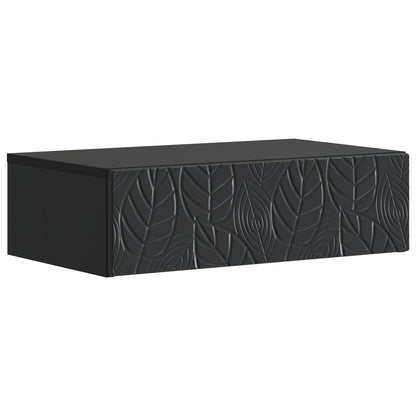 Tavolino da Parete Laterale Nero 59 x 34,5 x 17 cm | homemem39