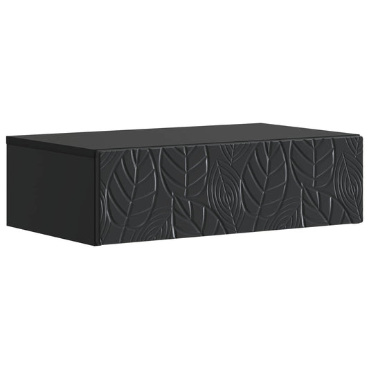 Tavolino da Parete Laterale Nero 59 x 34,5 x 17 cm | homemem39