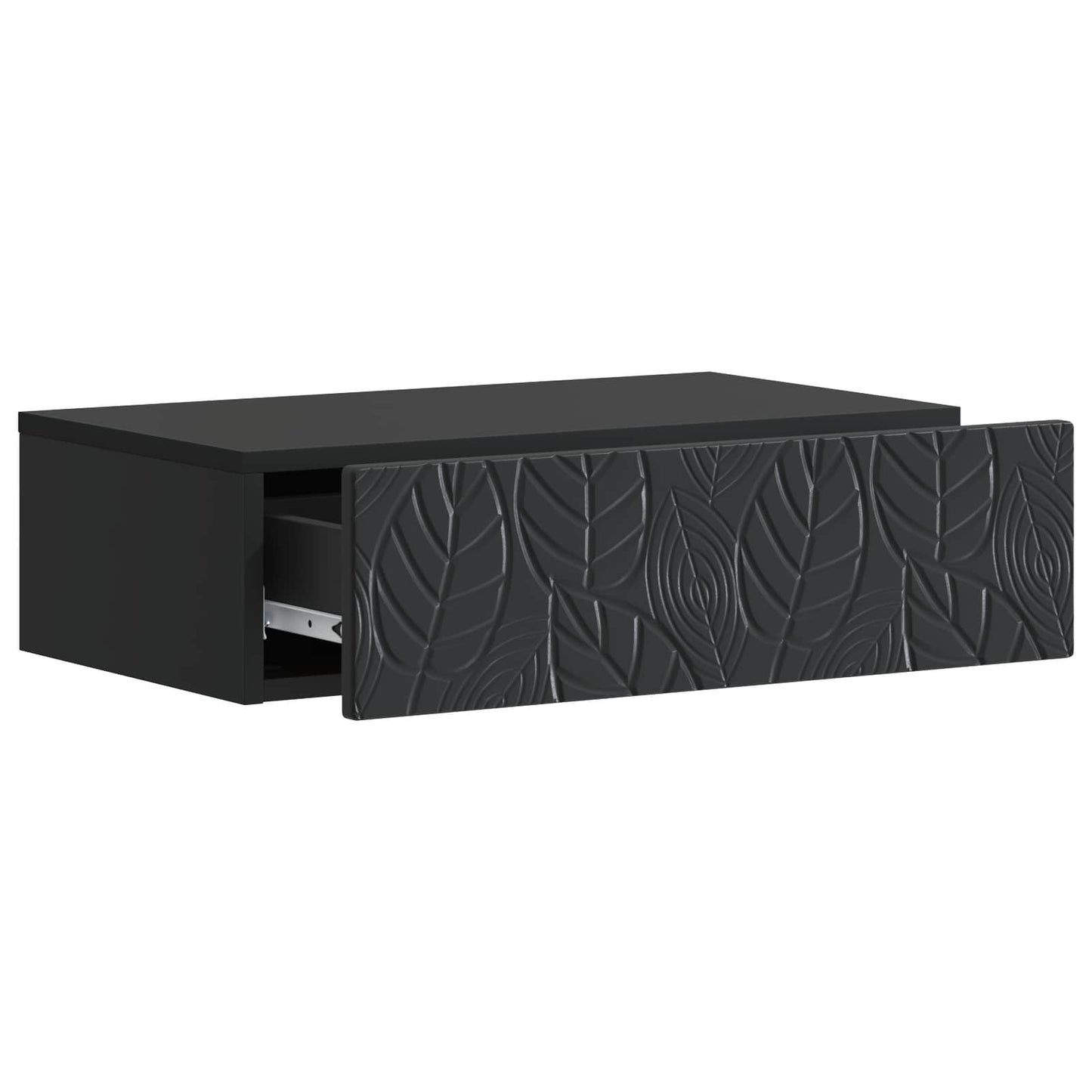 Tavolino da Parete Laterale Nero 59 x 34,5 x 17 cm | homemem39