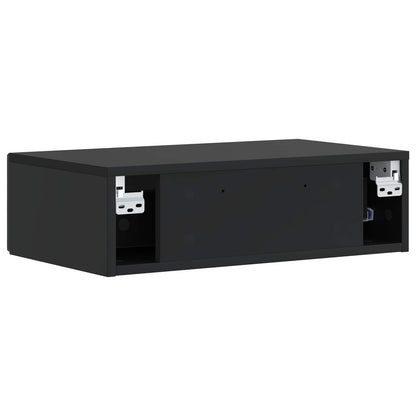 Tavolino da Parete Laterale Nero 59 x 34,5 x 17 cm | homemem39