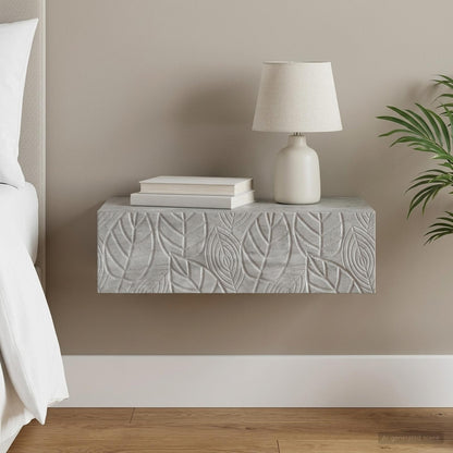 Tavolino da Parete Laterale Grigio Cemento 59 x 34,5 x 17 cm | homemem39