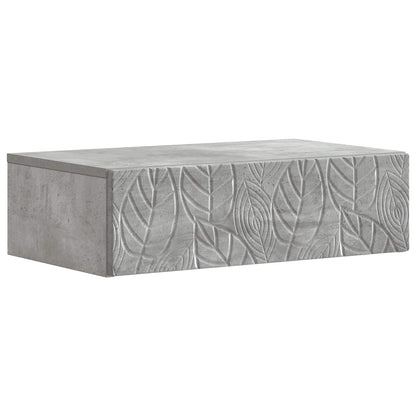 Tavolino da Parete Laterale Grigio Cemento 59 x 34,5 x 17 cm | homemem39