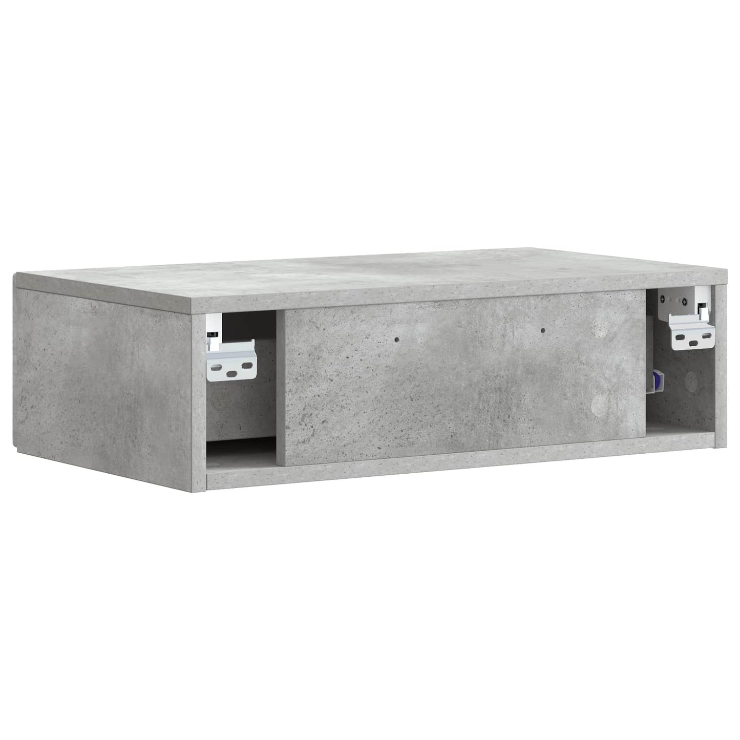 Tavolino da Parete Laterale Grigio Cemento 59 x 34,5 x 17 cm | homemem39