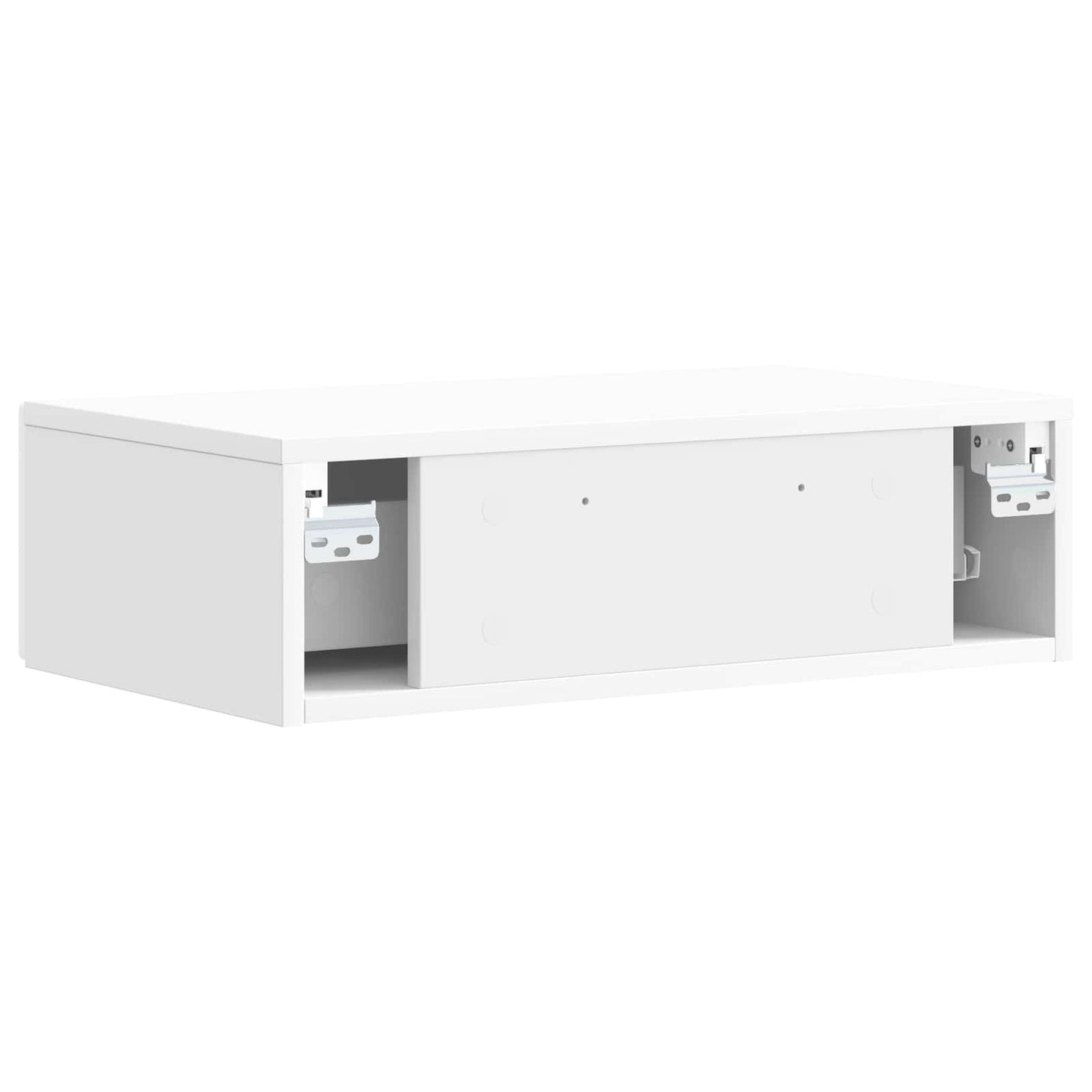 Tavolino da Parete Laterale Bianco Lucido 59 x 34,5 x 17 cm | homemem39