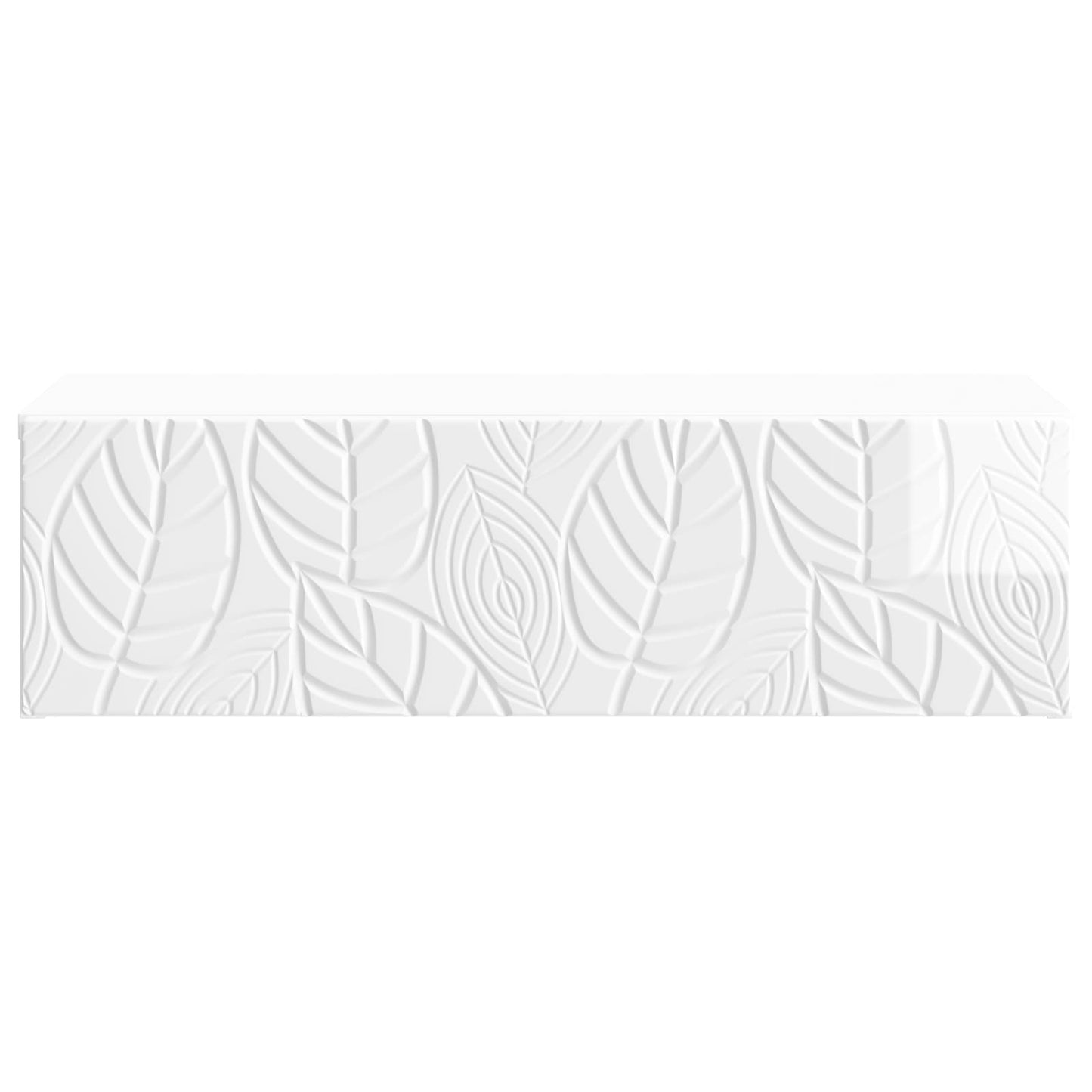Tavolino da Parete Laterale Bianco Lucido 59 x 34,5 x 17 cm | homemem39