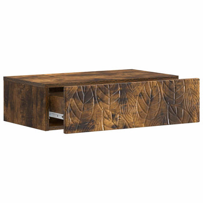 Tavolino da Parete Laterale Rovere Fumo 59 x 34,5 x 17 cm | homemem39