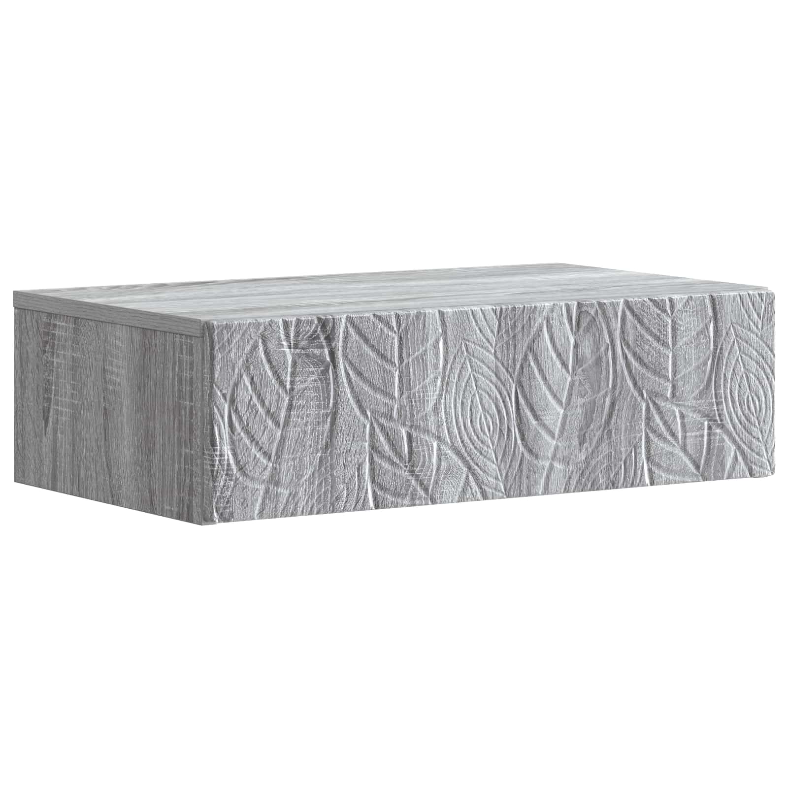 Tavolino da Parete Laterale Sonoma grigio 59 x 34,5 x 17 cm | homemem39