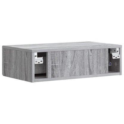 Tavolino da Parete Laterale Sonoma grigio 59 x 34,5 x 17 cm | homemem39